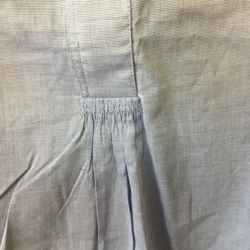 Loft Blue Pintucked Pleated Tunic Shirt - Picture 5 of 11